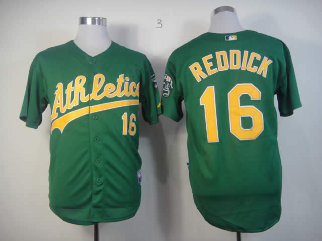 Men Oakland Athletics #16 Reddick Green MLB Jerseys1